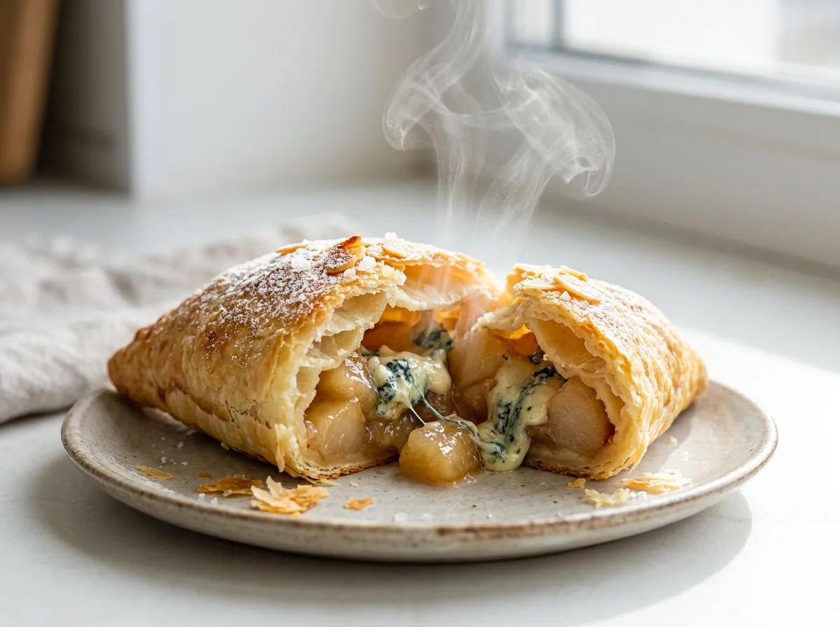 Пирожки с грушей и сыром Дорблю