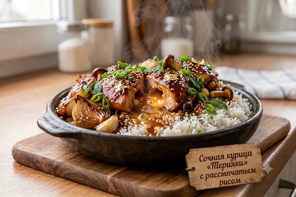 Сочная курица «Терияки» с рассыпчатым рисом